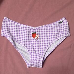 PINK Victoria's Secret Lavender Checkered Panties